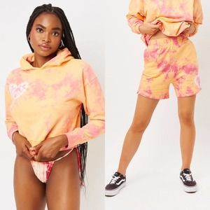 Frankies Bikinis Sherbet‎ Tie Dye Burl Sweat Set Size M